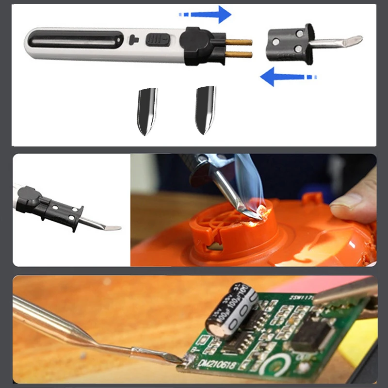 100W Cordless Plastic Welder Kit 3in1 Plastic Welding Gun With Soldering Iron Trowel Hot Stapler For Auto Bumper Plastics Repair 4