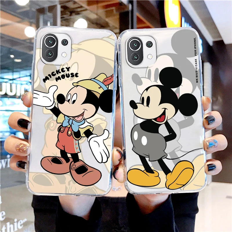 

Lovers Mickey Minnie Luxury For Xiaomi Mi 13 12T 12 11T 11i 11 A3 10T 10 CC9E 9 Pro Lite Ultra 5G Transparent Phone Case