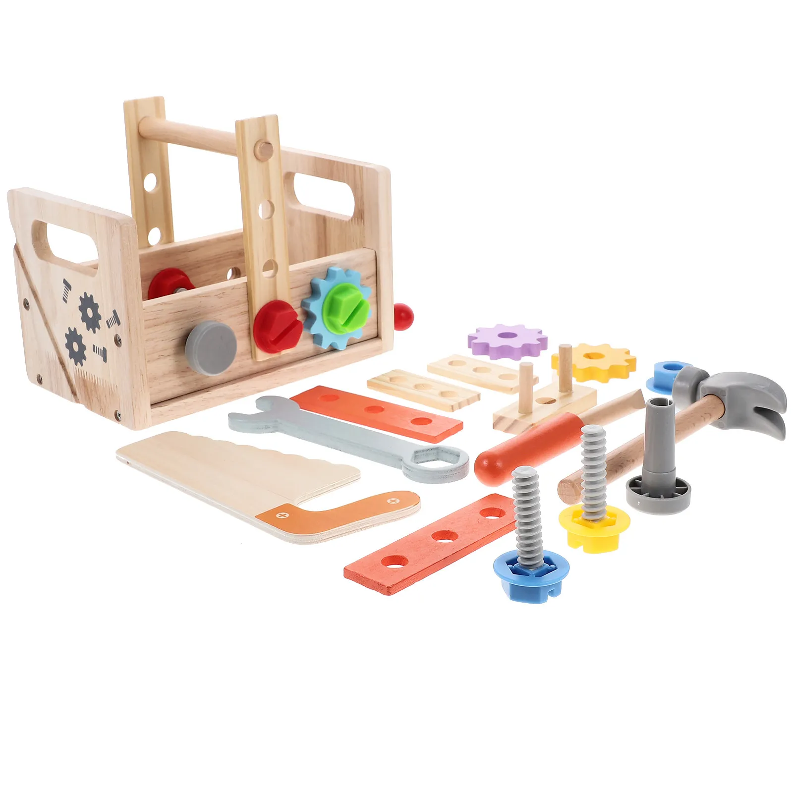 1 세트 나무 플라스틱 어린이 도구 키트 튼튼한 교육용 놀이 학습 세트  발달 선물 어린이 날 활동