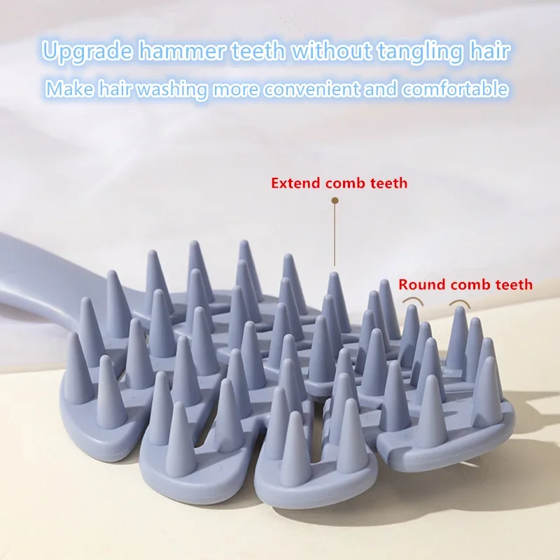 1Pcs Leaf Shampoo Brush Scalp Massage Brush Head Washing Comb Two-sided Hair Massager Bath Brush Body Scrubber Hair Accessories