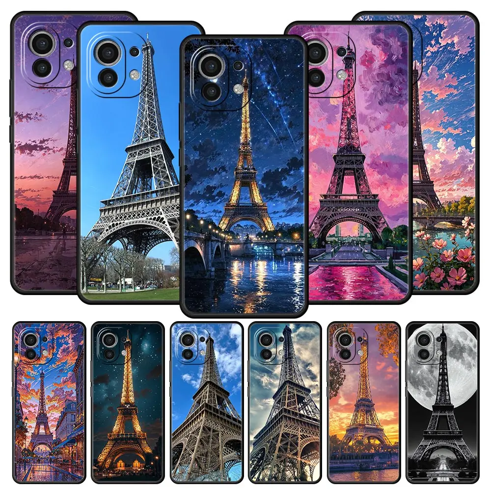 Elegant Red Umbrella Eiffel Tower Soft Phone Case