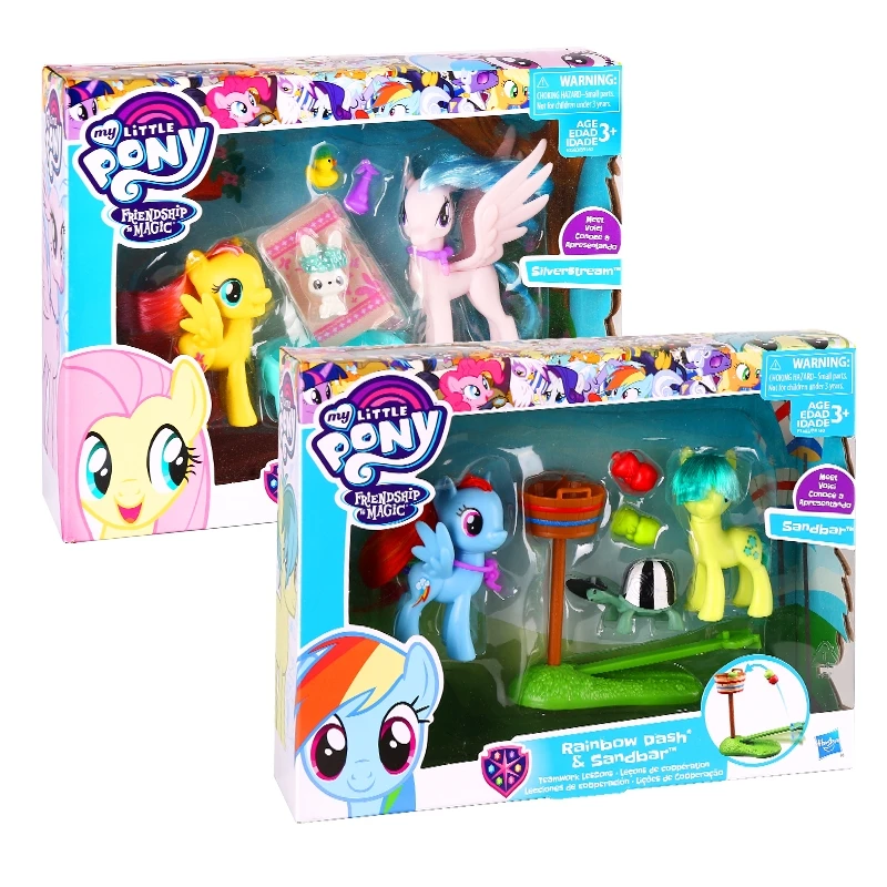 Y My Little Pony Friendship Pony Set Rainbow Dash Sandbar Fluttershy Silverstream Model Doll Play House Toys Regali Per Bambini