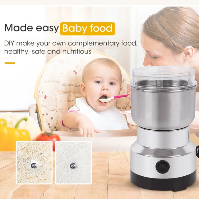 Mini smerigliatrice elettrica per uso domestico 300ml ultrafine polverizzatore per alimenti per bambini macinacaffè spezie macinapepe mulino per cereali 2/4 lame 2