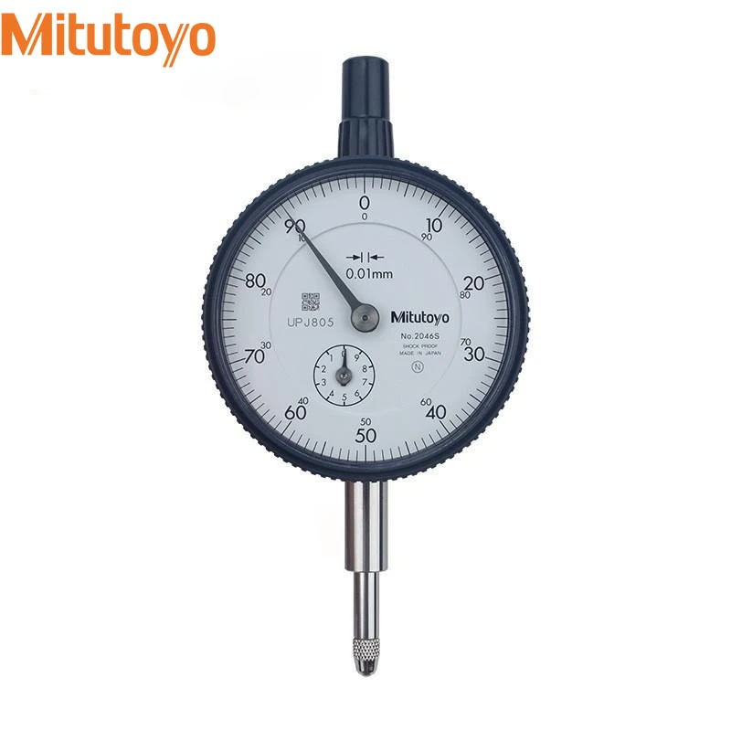 Mitutoyo Lever Table 2046S 0.01mm X 10mm Dial Indicator, 0-100, Lug Back, Series 2, 8mm Stem Mechanical Workshop Measuring Tool