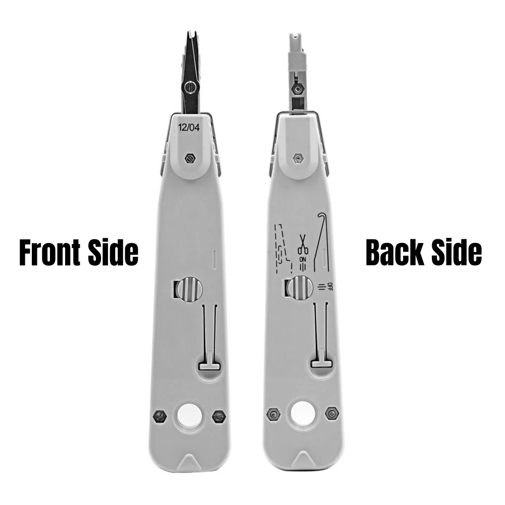 Professional Portable Multi-functional Knife Crimper Punch-Down Impact Tool with Sensor for Network Telecom Telephone Wire 18 CM