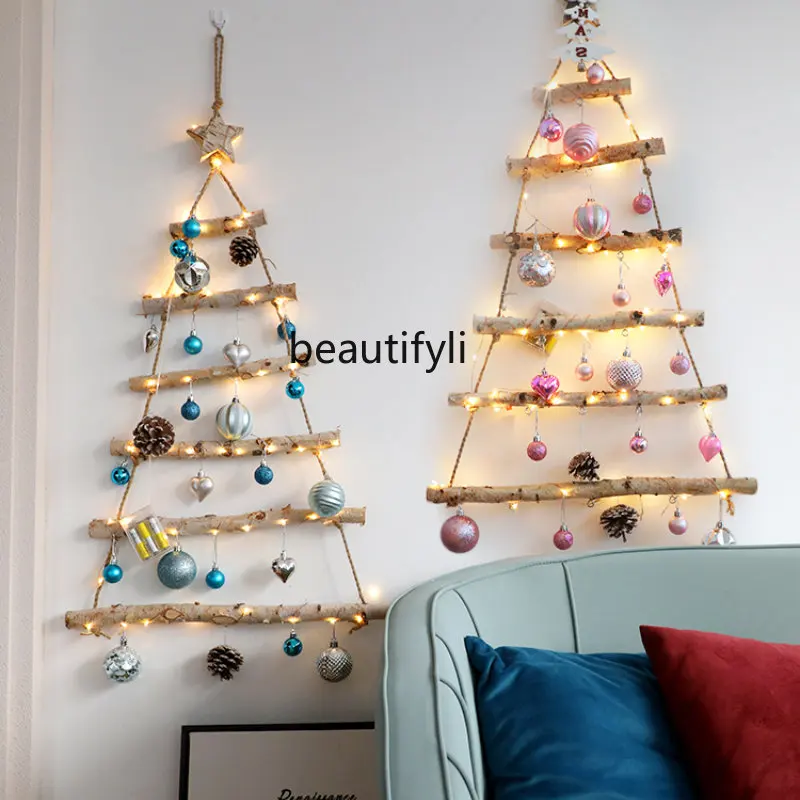 

CXH Facade Festival Dress up Atmosphere Pendant Room Wooden Ladder Hanging