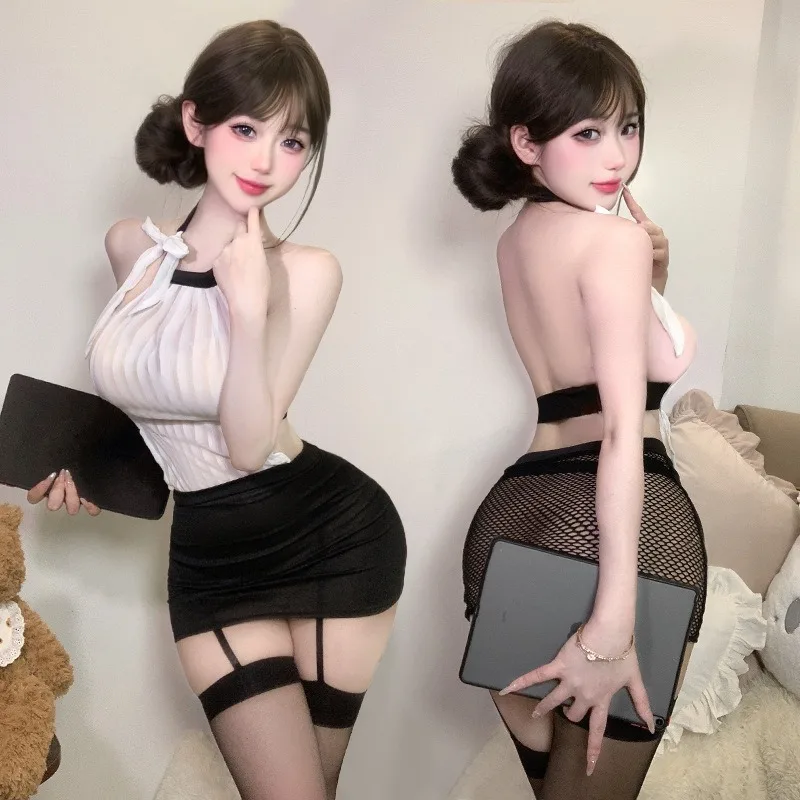 Elegant Women's Allure Sheer Lingerie Skirt Set