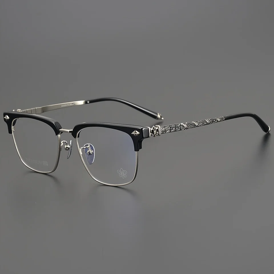 Women High end Luxury Designer Brand Ultra light Titanium Frame Glasses Computer Reading Myopia Leisure Decoration Glasses Frame