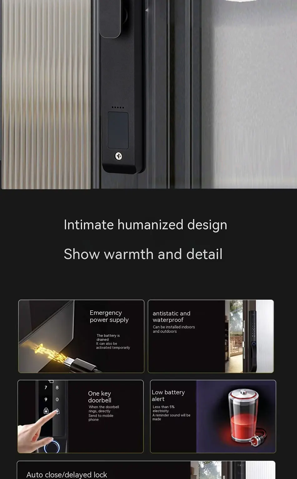 Waterproof Face Recognition Camera Fingerprint Lock TUYA WIFI APP RFID Card Code
