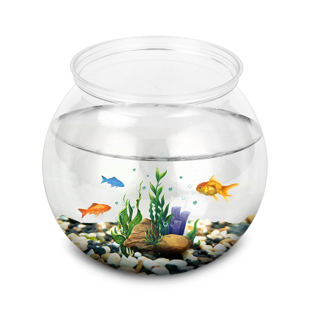 Fish Bowl Plastic Aquarium Tanks Round Durable Small Fish Tank