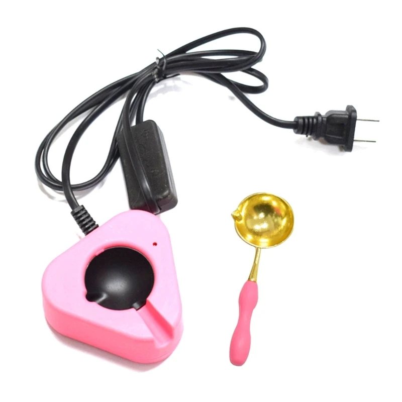 

Розовая огненная восковая печь-горшок, электрическая грелка для сургучового уплотнения для плавления сургучовых уплотнений