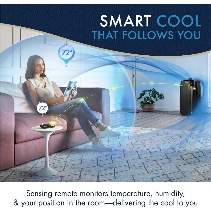 De'Longhi Black Portable Air Cooler with Remote Control and Dehumidifier 3 De'Longhi Black Portable Air Cooler with Remote Control and Dehumidifier 3