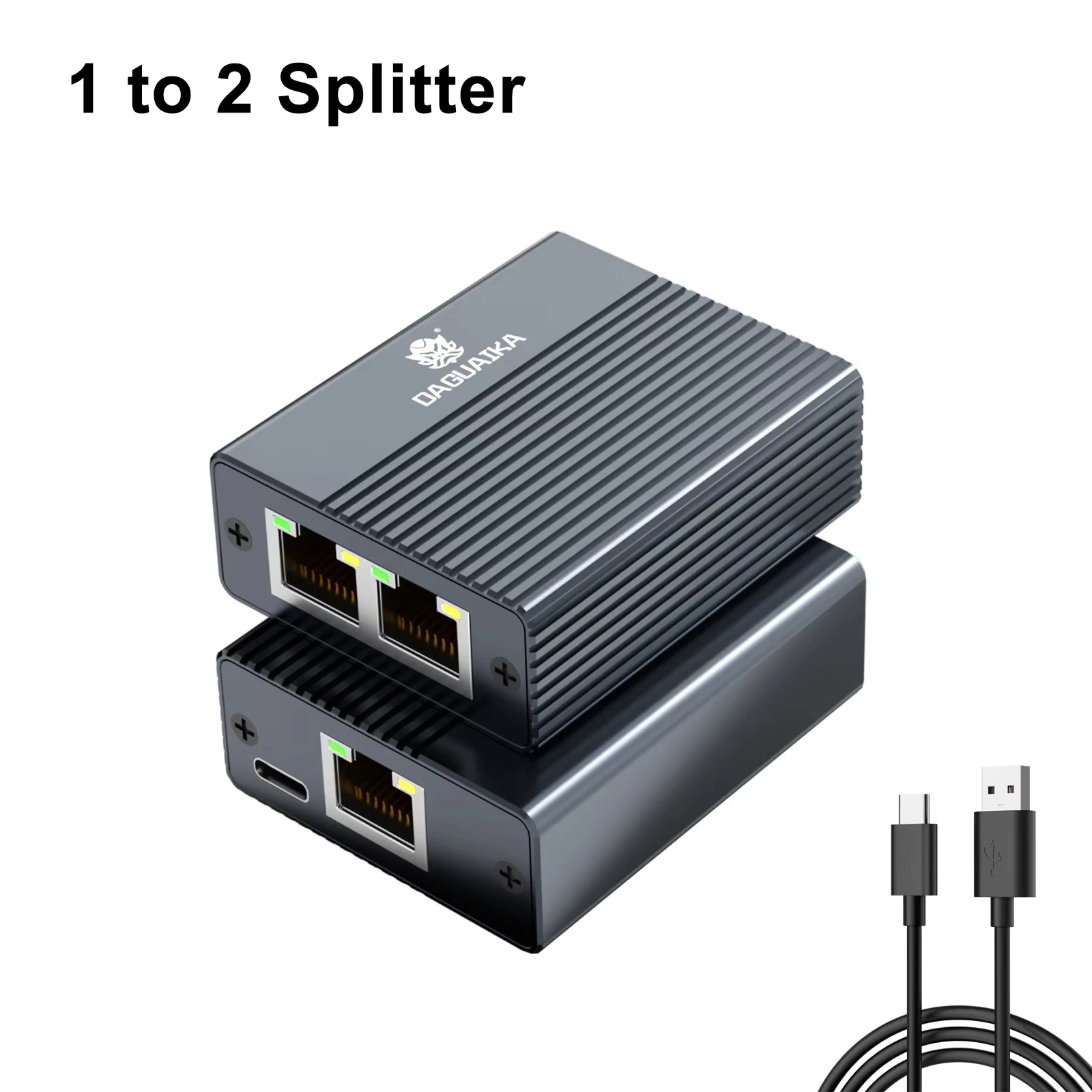 High-Speed RJ45 Ethernet Splitter Adapter - Multi-Port Gigabit Network Extender