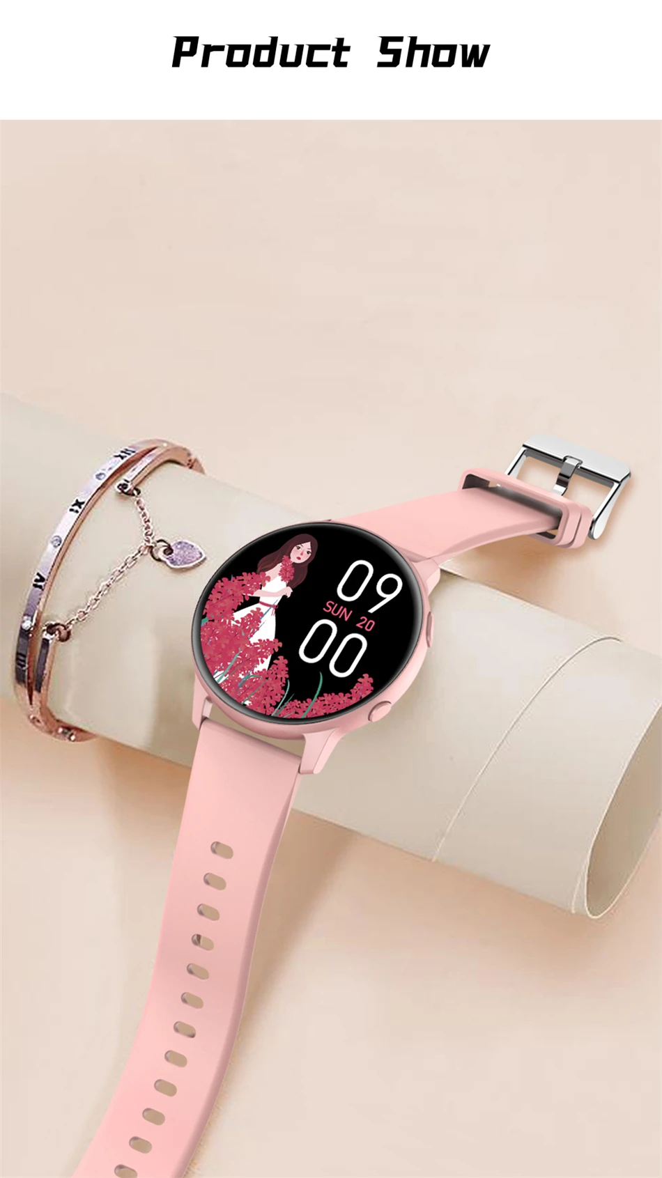 2022 New Fashion Smart Watch Men Fitness Bracelet Heart Rate Blood Pressure Monitoring Sports Tracker Smartwatch Gift for Women