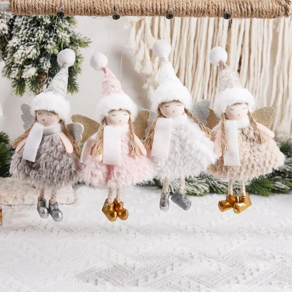 Angel Girl Christmas Angel Doll Hanging Pendant Drop Ornaments Plush Toy Pendant Party Gift Old Man Snowman Xmas Tree Pendant