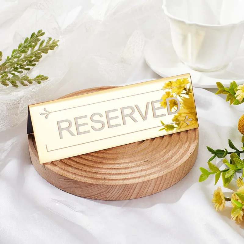 20PCS Wood Place Card Holders Wood Name Card Holder for Wedding Party Events Decoration Double Side Display Mini Blackboard