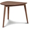 Mid-Century Modern Oscar Corner Table 3-Piece Dining Set, Walnut 3