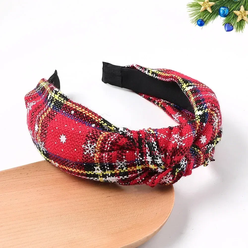 Christmas Red Hair Bands New Year Cartoon Snowflake Elk Hairband Holiday Party Headband Hair Accessories for Women Girls