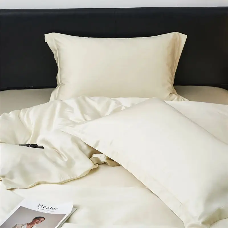 600TC Lyocell Bamboo Fiber Silky Cool Feeling Sleeping Naked Bedding Set 19 Color Designs Duvet Cover Bed Sheet Set Pillowcases 3
