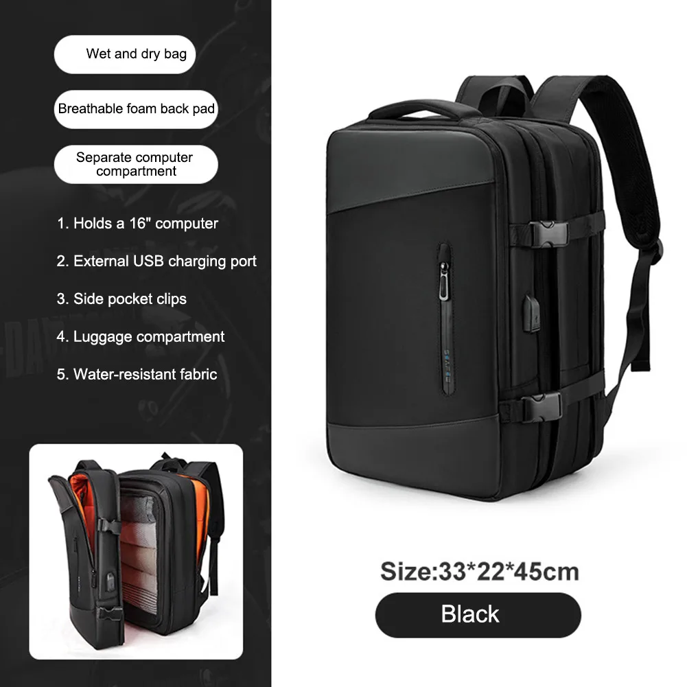 Travel Backpack For Women Large Luggage Bags for Men Students Business Laptop Backpack Men's Trip USB Charge Sports Bag Mochila