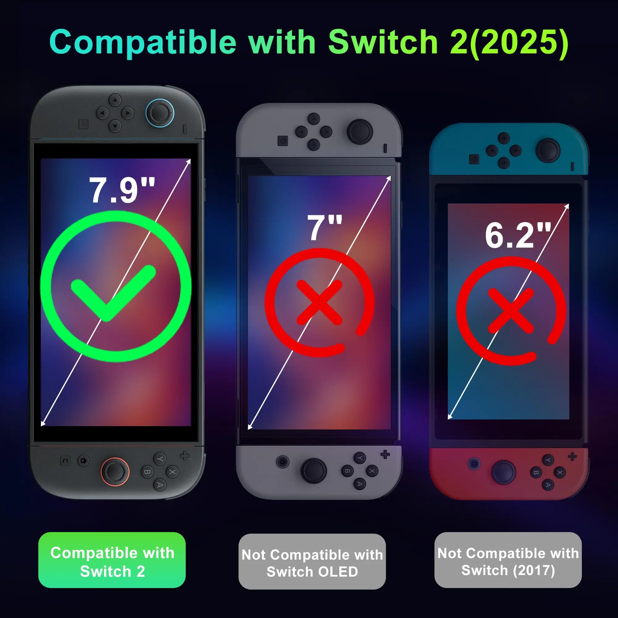Premium HD Clear Screen Protector 2-Pack with Easy Alignment Frame - Anti-Scratch Shield