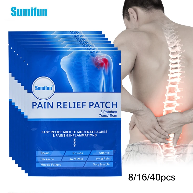 8/16/40pcs Sumifun Joint Analgesic Patch Muscle Knee Sprain Pain Relief ...