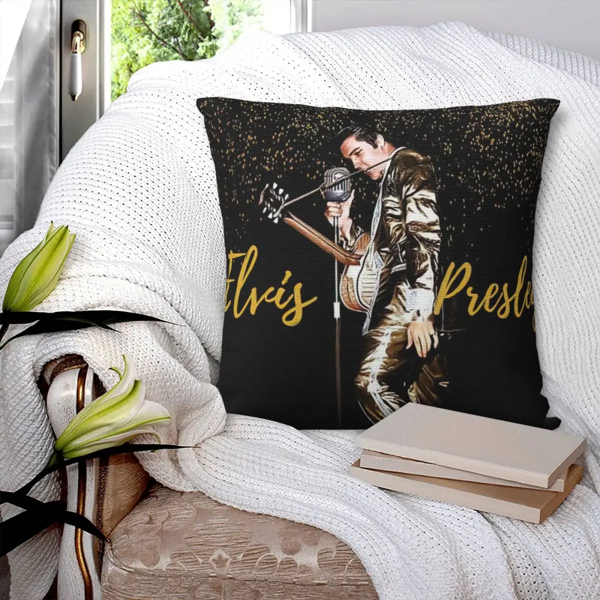 

Elvis Presley Pillowcase Printed Cushion Cover Sofa Waist Pillow Pillow Cover