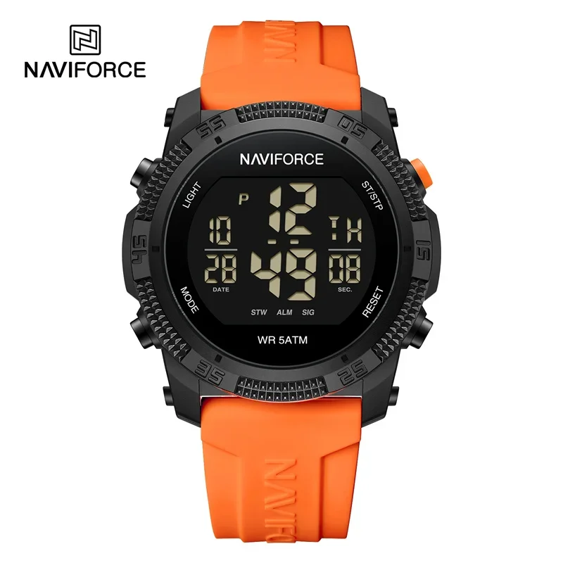 NAVIFORCE NF7104 Men's Fashion Silicone Strap Digital Sport Watch