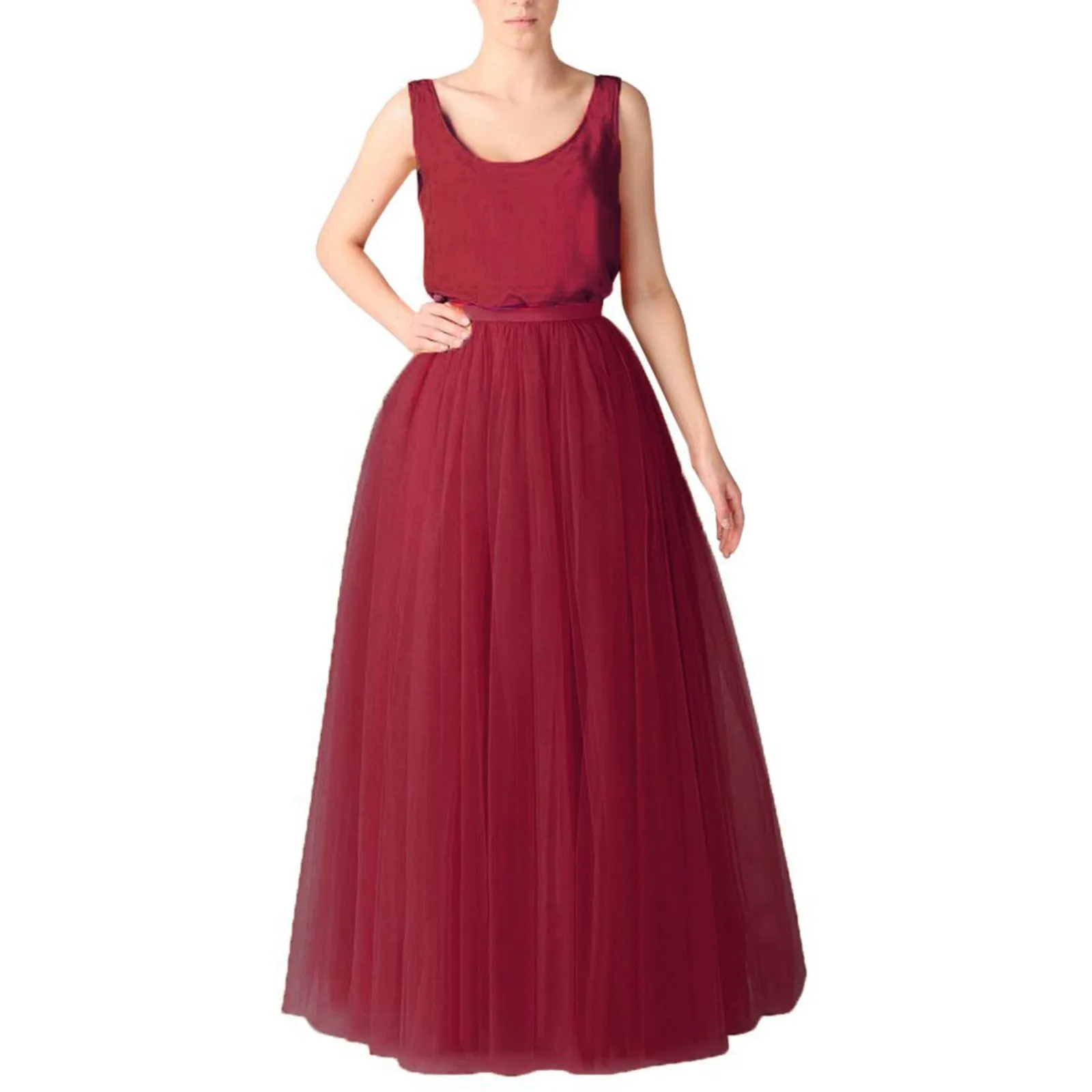 

Женские тюлевые юбки, вечернее Клубное платье, сетчатые газовые макси юбки, юбка до пола, длинная юбка, свадебная юбка подружки невесты