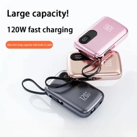 New 100000MAh 120W Super Fast Charge Built-in Cable Mini Power Bank Portable Charger, External Battery for iPhone Xiaomi Samsung - Image 4