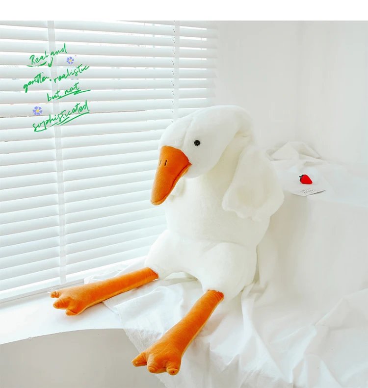 thumbnail image 1 of 90-190cm Lovely Big White Goose Throw Pillow Plush Toy Big Goose Doll Sleep on Bed Birthday Gift Girl Envio Gratis Stuffed Toys, 1 of 5