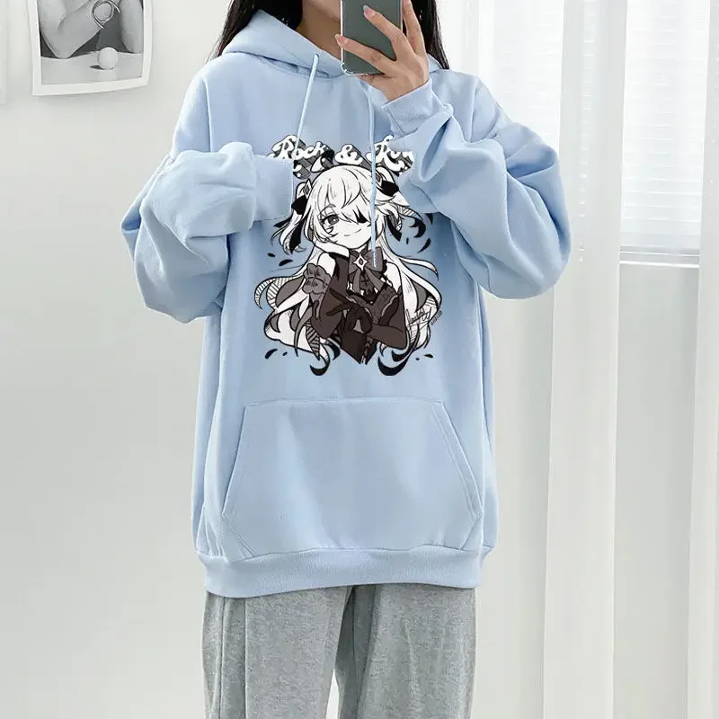 

Sports Hoodies Genshin Impact Fischl Spring Autumn Men's and Women Casual Hooded Pullover Sweatshirt Sports Hoodies Sweatshirts
