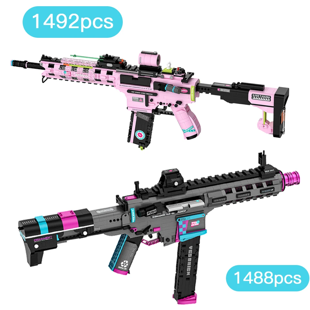 Plastic Building Block Model Military Toy Gun
