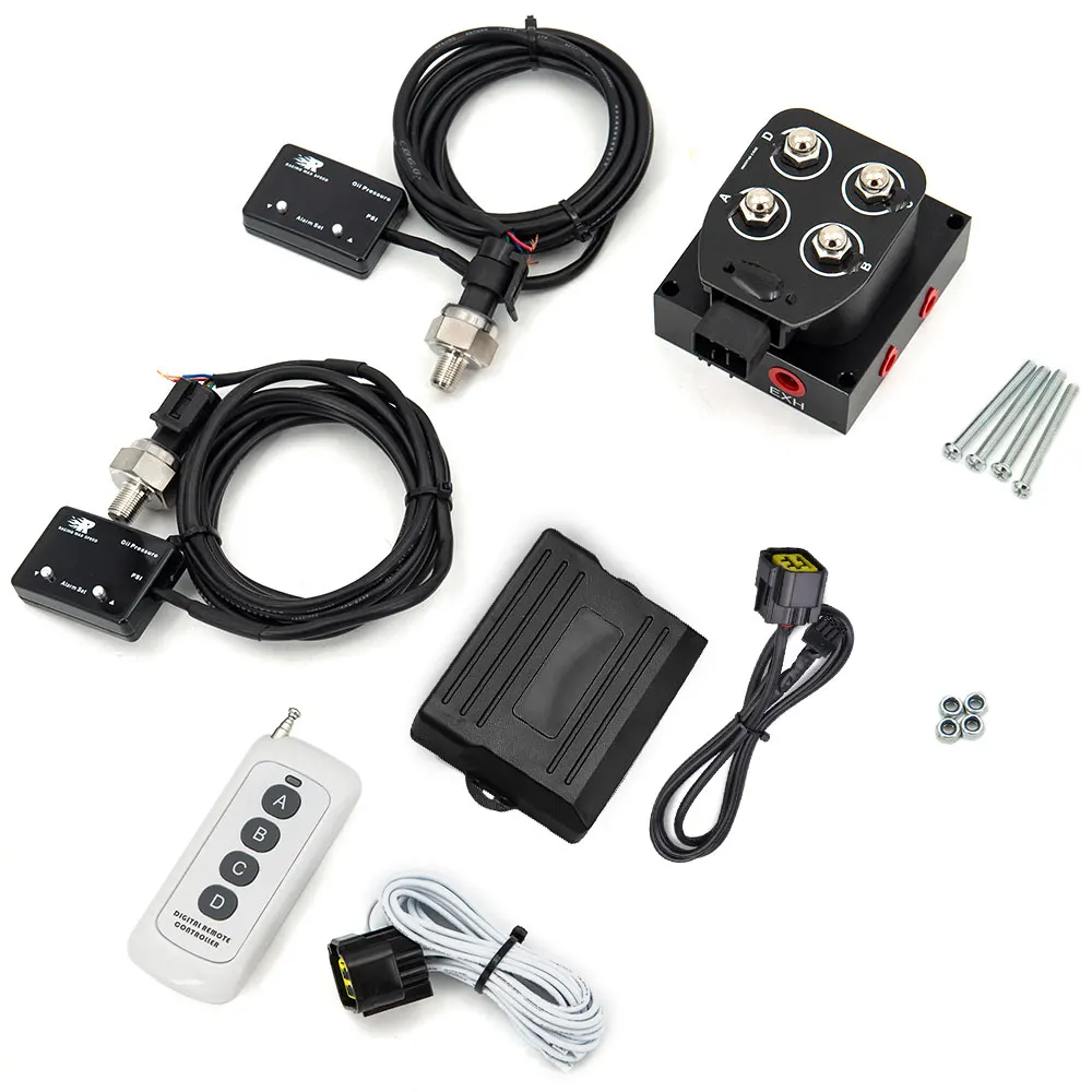 

Универсальный Соленоидный клапан 12 В, пневматическая подвеска, клапан коллектора с пультом дистанционного управления 0-200psi с 2 шт. манометра воздуха