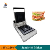 Household 110V 220V Electric Sandwich Maker Breakfast Cooking Machine with Non Stick Coating Plate Stainless Steel Kitchen Use 1