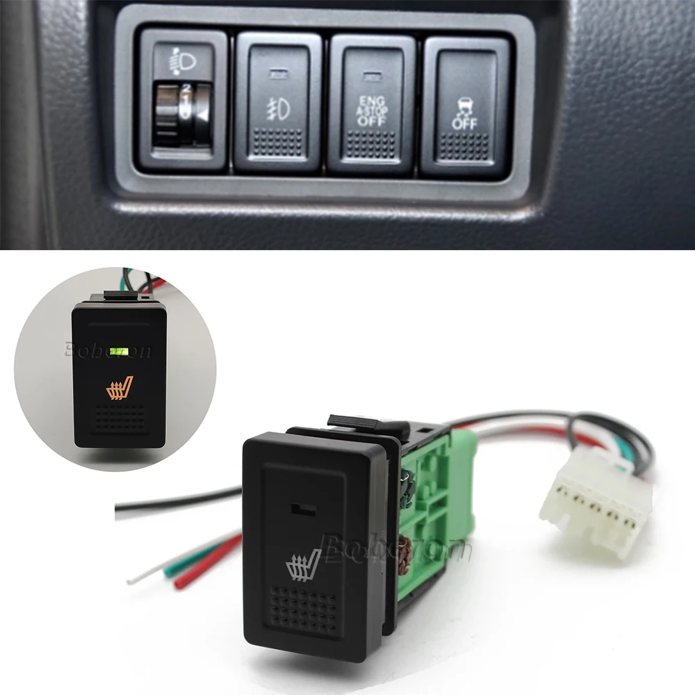 Interrupteur Chauffant De Siège Auto Universel - 2 Pièces, 3 Broches, Facile à Installer - Pour Voiture, SUV, Camion, Bateau
