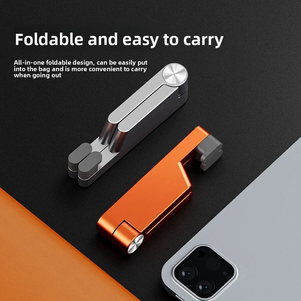 Foldable Metal V-Shape Phone and Tablet Stand for Desktop & Live Streaming