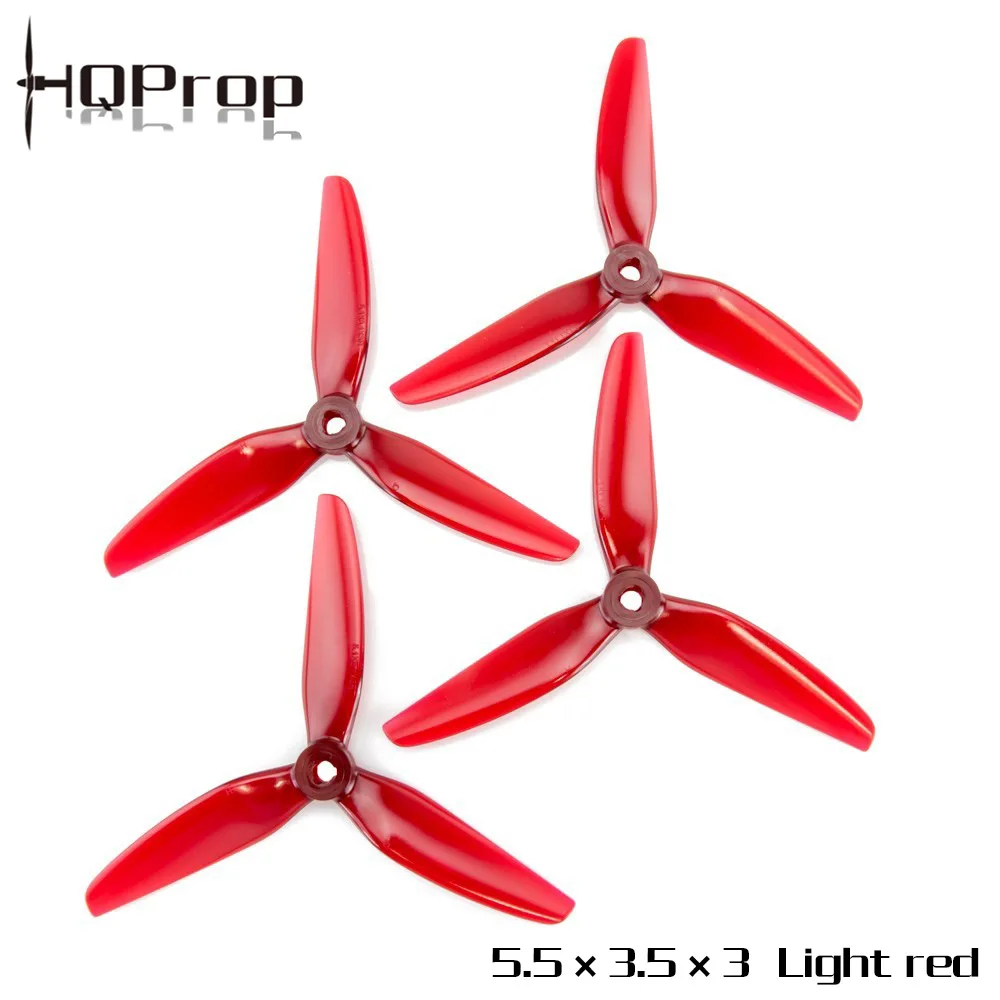 

4PCS Color Color Light HQProp DP5.5X3.5X3-PC-POPO HQ Propeller CW CCW Wing Blade Rotor RC Airplane Replacement Accessory