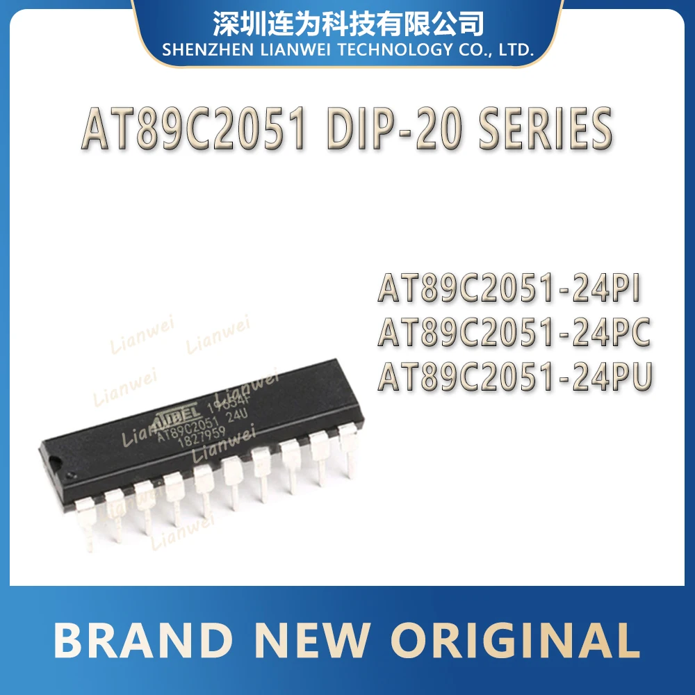 

AT89C2051-24PI AT89C2051-24PC AT89C2051-24PU AT89C2051 IC MCU Chip DIP-20