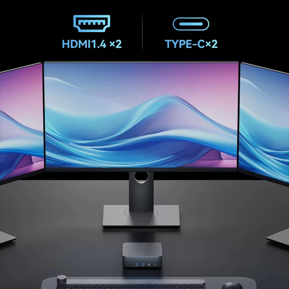 ミニPC Core i9 8950HK 超小型ポケットPC デュアルSSD フル機能 Type-C