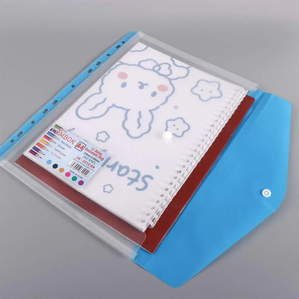 A4 Size Plastic File Folders Wallets Colorful Document Files Envelope Bags for School Office Home, Holds 200 Plus A4 Sheets