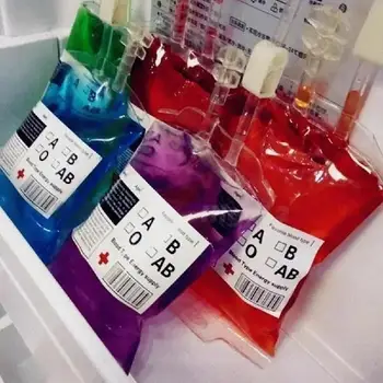 5pcs/set Halloween Clear Blood Sack Empty Blood IV Bags Energy Drinks For Home Festival Party Costume Props Halloween