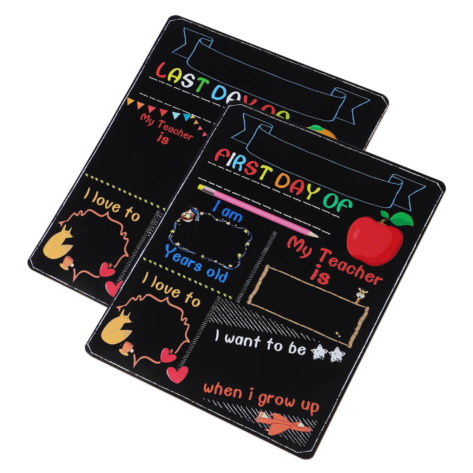 Sign Of Chalkboards Board First Small Last Chalkboard Student Blackboard Message And 1St Back To Chalk Craft Photo Board