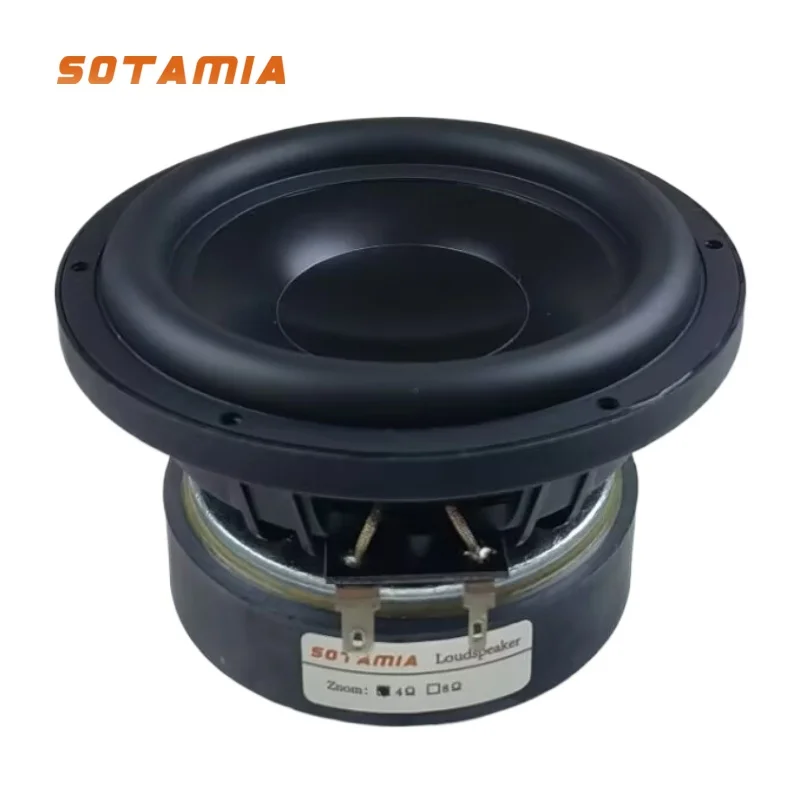 SOTAMIA 1Pcs 4.5 Inch Midrange Bass Power Speaker 4 Ohm 35W Aluminum ABS Audio Woofer Sound Speaker Home Hifi Music Loudspeaker