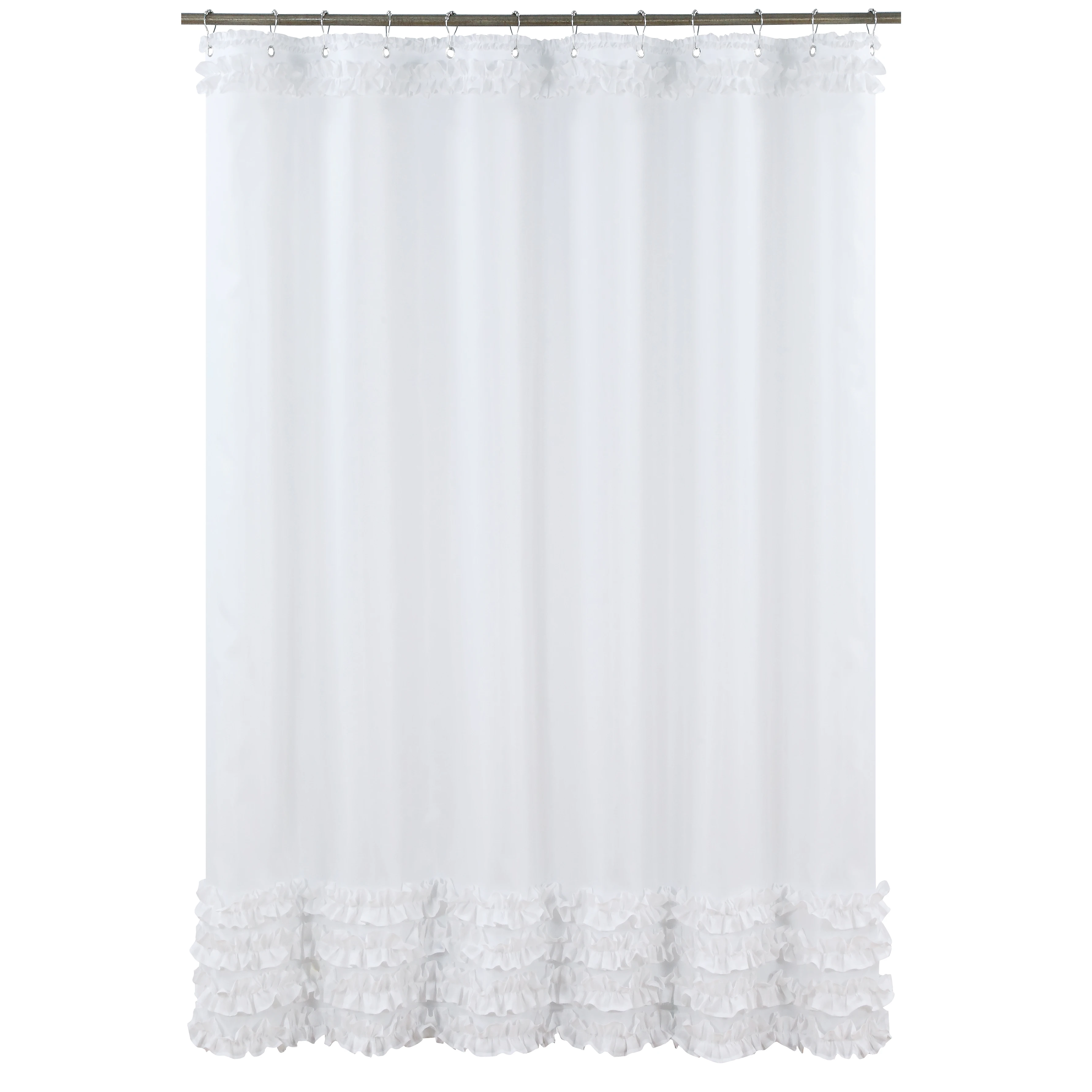 Shower curtains Ruffled Modern Polyester Waterproof Fabric Solid Decoratived Farmhouse