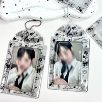 1pcs Kpop Photocard Holder, Keychain Transparent Photo Card Holder,Keychain Kpop ID Badge Holder Student Bus Card 1