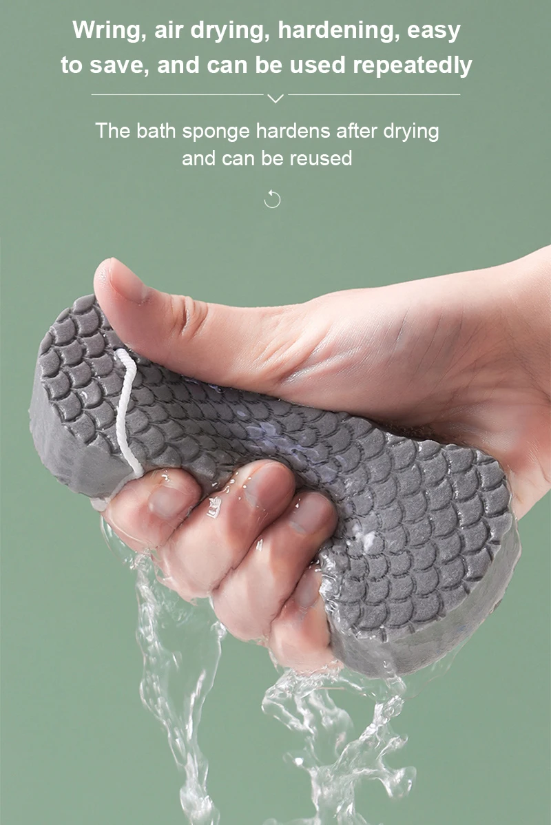 3D Sponge Exfoliating Body Scrubber Shower Brush Bathing Tools
