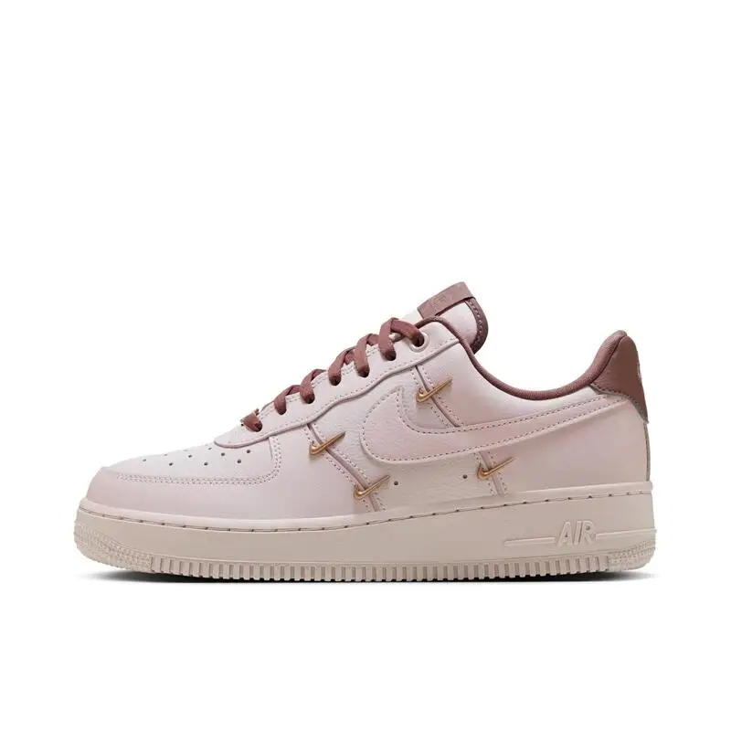 Nike Air Force 1 LOW Lightweight and Durable Low-top Outdoor Wear-resistant Campus Sneakers for Women in White and Pink