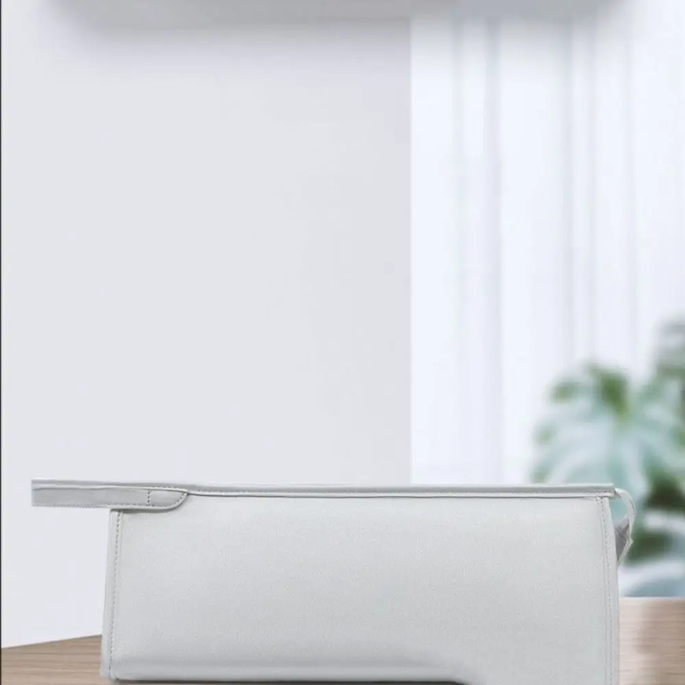 PU Leather Hair Dryer Storage Bag Large Capacity Dustproof Travel Storage Bag Durable Waterproof Make Up Bag Hair Styling Tools
