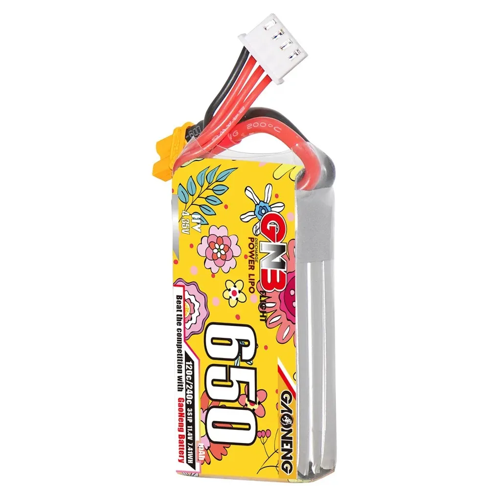 Cinq batteries drone extra beige dans leur emballage, prêtes à être utilisées pour des vols longue durée.